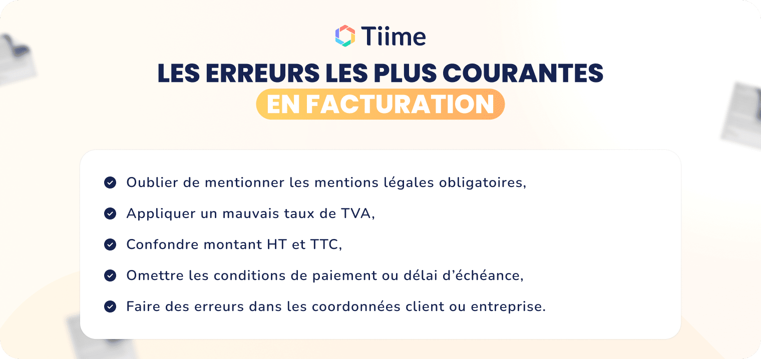 Les erreurs les plus courantes en facturation