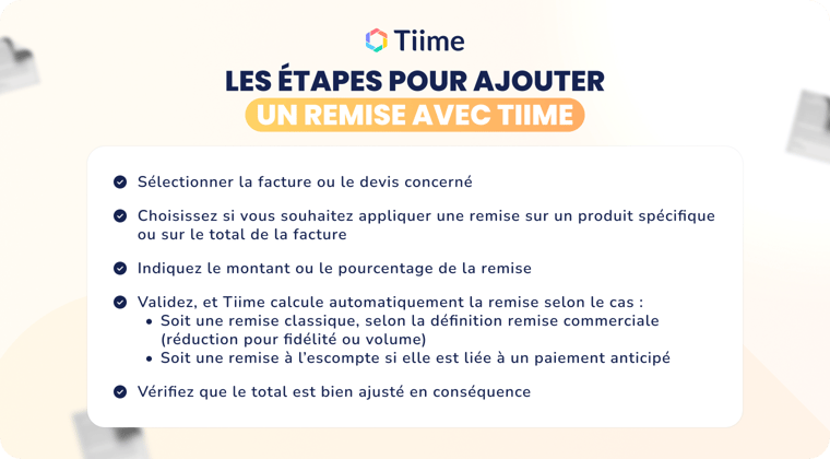Devis ou facture avec remise : comment l'ajouter