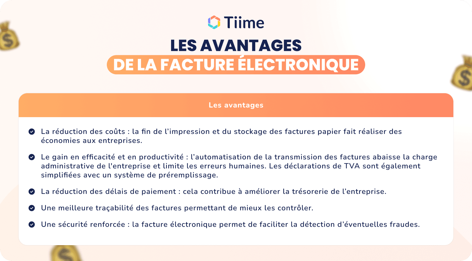 Les avantages de la facture électronique